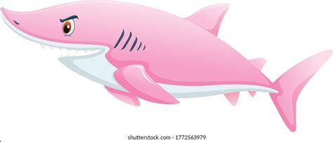 Angry Pink Shark Cartoon Vector Art Stock Vector (Royalty Free ...