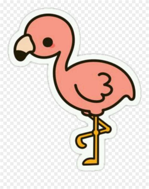 Kawaii Sticker - Cute Flamingos Clipart (#3615279) - PinClipart