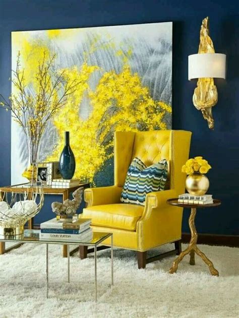 Navy Blue And Yellow Living Room Ideas - Home Design Ideas