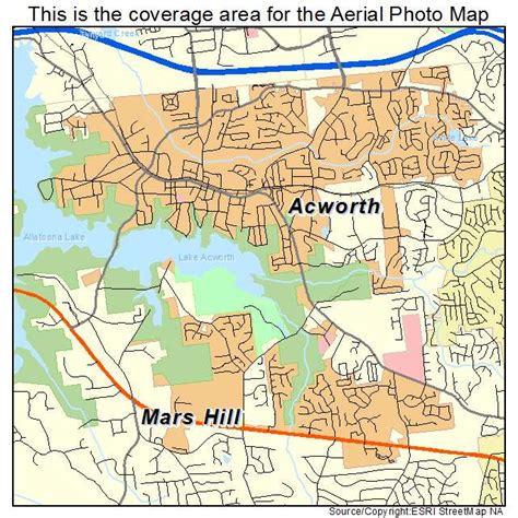 Aerial Photography Map of Acworth, GA Georgia