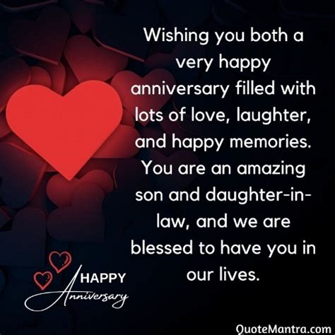 Anniversary Wishes For Son And Daughter In Law Quotes - Pearl Beverlie