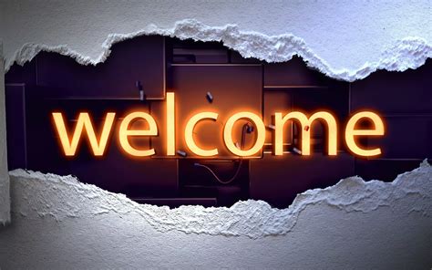 Desktop Welcome Wallpaper | Neon backgrounds, Facebook cover photos hd ...