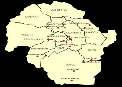 Map of Kuala Pilah District Source: https://en.wikipedia.org/wiki/Johol ...