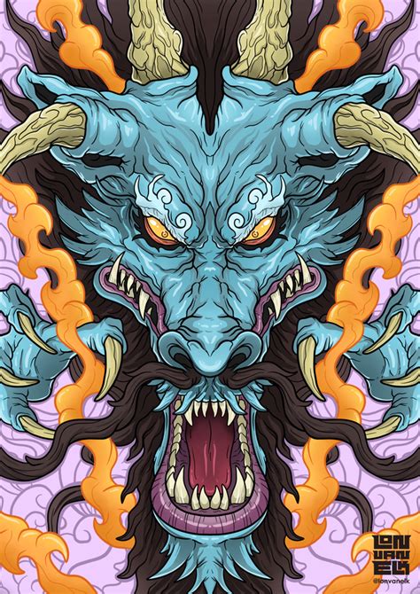 [OC] Kaido, Dragon Form by me - OnePiece One Piece Comic, One Piece ...