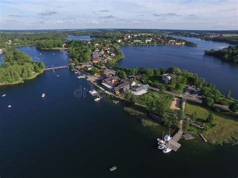 Trakai Town in Lithuania. Aerial View. Stock Image - Image of lithuania ...