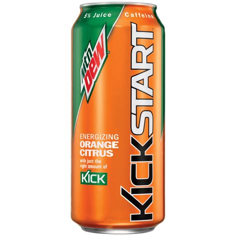 Mountain Dew Kickstart Orange Citrus Juice Drink 16 fl. oz. Can ...