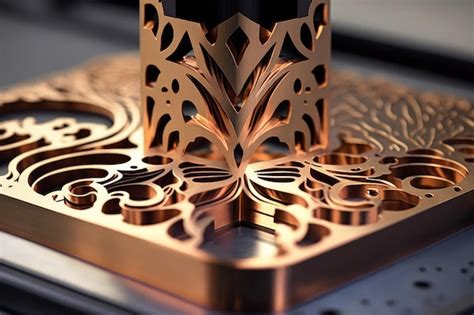 Premium AI Image | Precision Metal Artwork Created by CNC Laser slicing