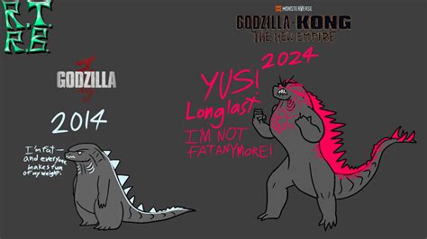 Godzilla 2014 (FAT) vs Godzilla 2024 (THIN) by RujiTheRockBoi on DeviantArt