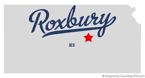 Map of Roxbury, KS, Kansas