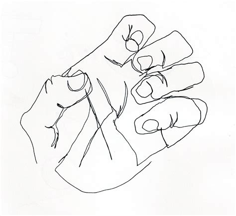 Line Drawing Of Hand at GetDrawings | Free download