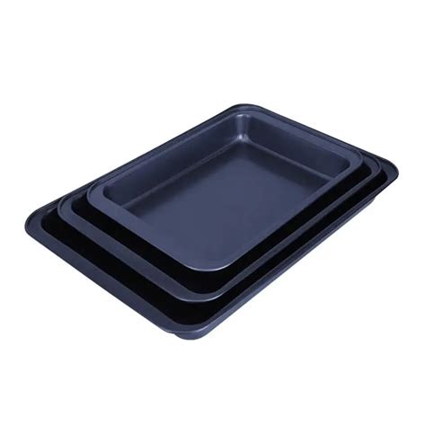 3PCS Non stick Baking Roasting Trays Cookie Pastry Bakeware Baking Tray ...