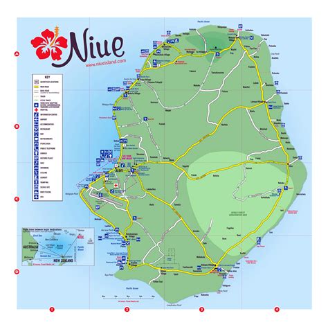 Detailed travel map of Niue | Niue | Oceania | Mapsland | Maps of the World