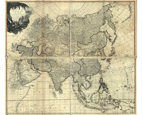 Large Detailed Asia Old Political Map 1799 Old Maps Of Asia Asia ...