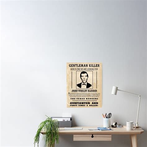 "John Wesley Hardin Wanted Poster" Poster for Sale by kayve | Redbubble