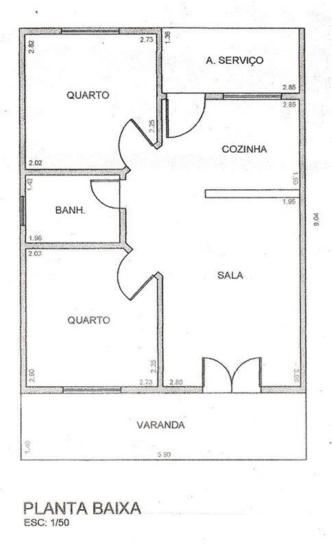 Plantas de Casas com 2 Quartos: +80 Projetos e Plantas para 2024 ...