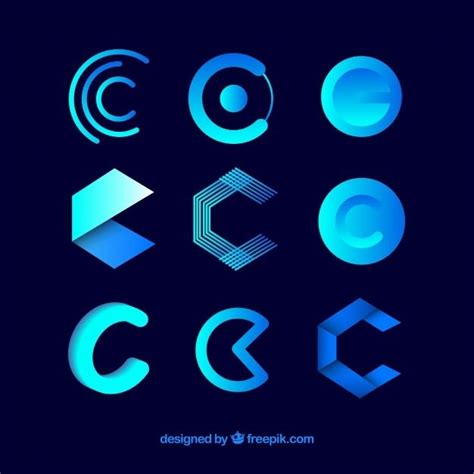 Premium Vector | Futuristic logo letter c template collection | Graphic ...