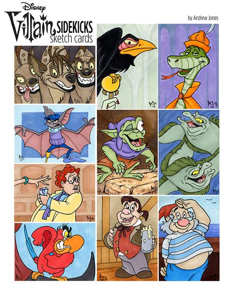 Disney Villain Sidekicks, sketch card auction by AtlantaJones on DeviantArt