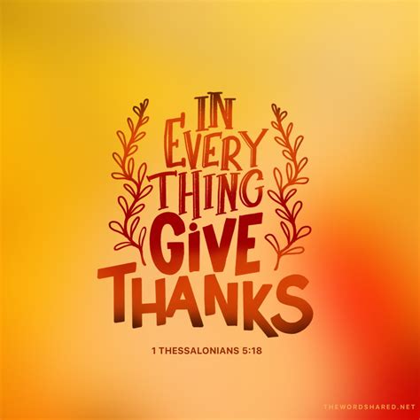 In Everything Give Thanks - The Word Shared