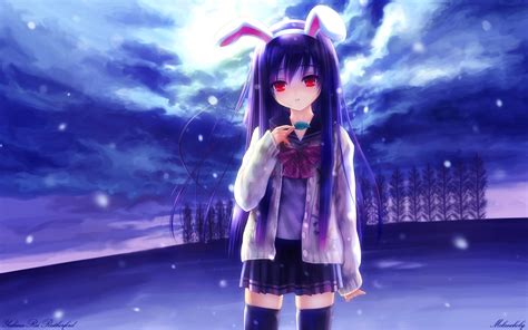 Reisen Udongein Inaba in Snow - HD Wallpaper