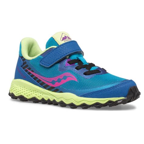 Saucony Kid's Peregrine 11 Shield A/C Sneaker Turquoise | Laurie's Shoes