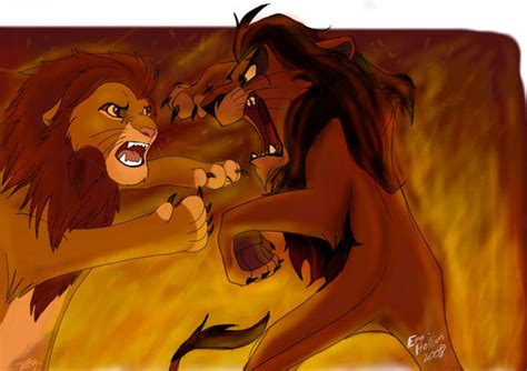 Simba Vs Scar Collab by thetelltaleheart on DeviantArt