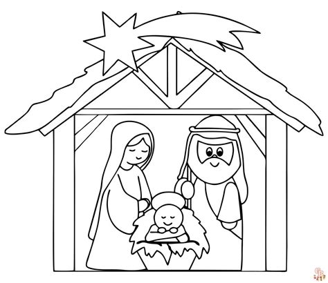 Nativity Coloring Pages Free Printable - GBcoloring