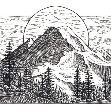 Mt Baker 5x5 Print Mountain Art Giclee Print