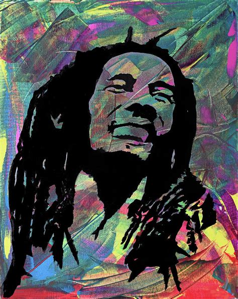 Bob Marley stencil Painting by Kals K | Fine Art America