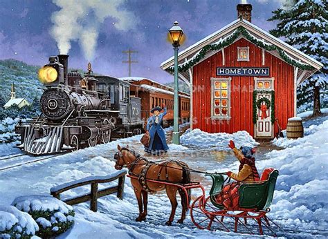 Coming home f2 train christmas occasion art HD Wallpaper ... | Escenas ...