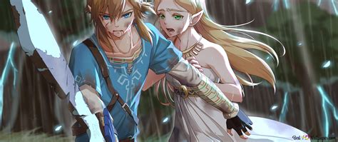 Link with Zelda - The Legend of Zelda [Anime Video Game] 4K wallpaper ...