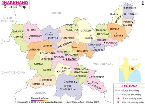 Jharkhand Map, Map of Jharkhand India, India Maps, Maps India, Maps of ...