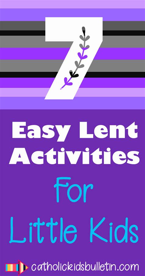 Seven Easy Lent Activities for Little Kids - Catholic Kids Bulletin