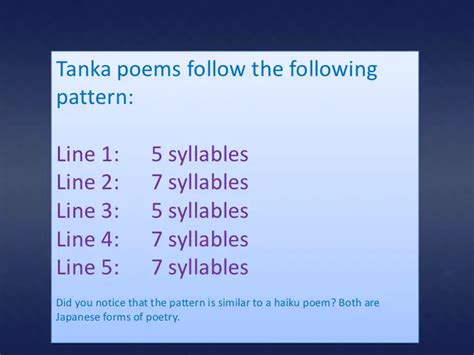 Examples of tanka Poems