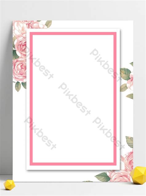 Painted Pink Flower Border Event Invitation Background Design | PSD ...