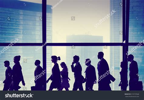 Silhouette Group People Walking Concept Stock Photo (Edit Now) 319197668