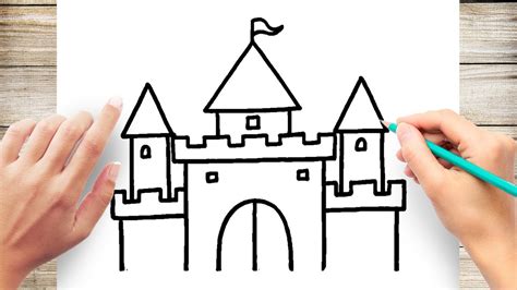 How to Draw Castle Easy #Castle - YouTube