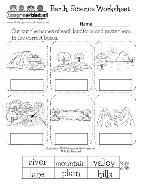 Free Printable Earth Science Worksheets