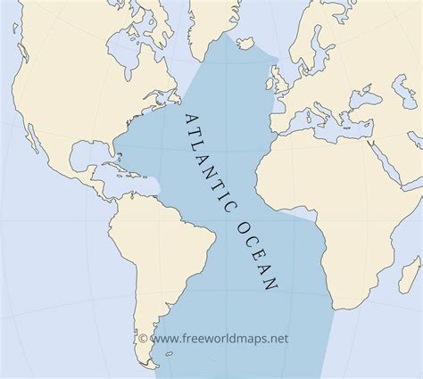 Atlantic Ocean maps and geography and physical features