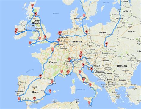 Backpacking Map Of Europe - Oconto County Plat Map