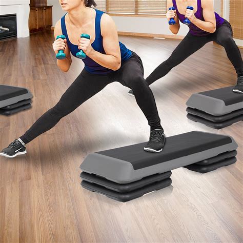 Step & Riser Sets Aerobic Step Platform Body Fitness Health Cardio ...