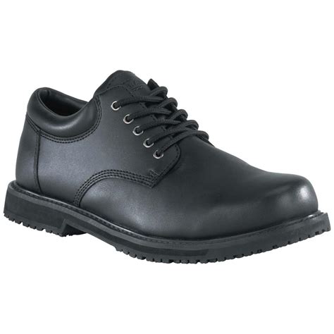 Women's Grabbers® Plain Toe Work Shoes, Black - 580247, Work Boots at ...