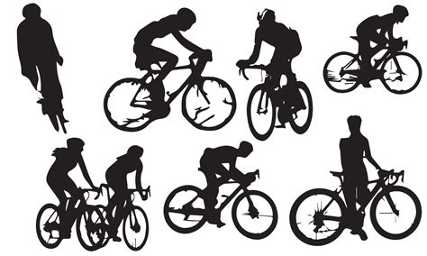 Bike Cyclist Riding Bicycle Silhouette By Krisdog GraphicRiver | lupon ...