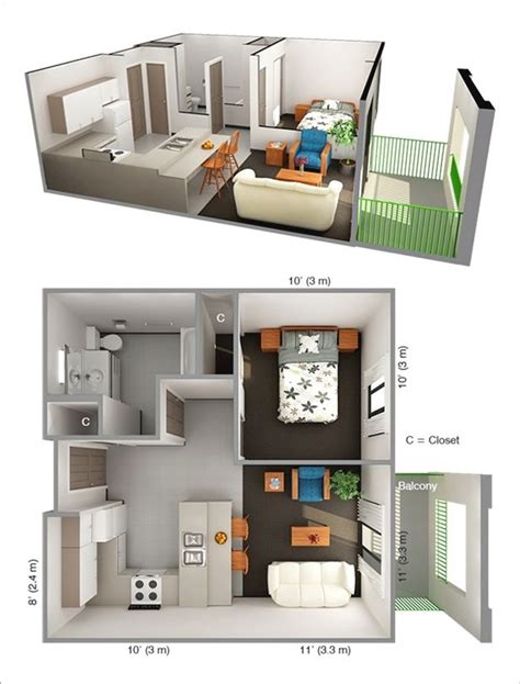 One Bedroom Apartment Floor Plans : Best One Bedroom Apartment Floor ...