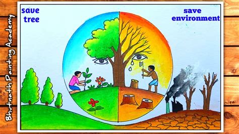 save nature drawing||environment pollution poster - YouTube