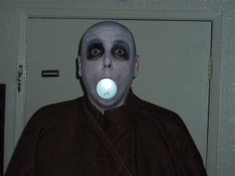 Homemade Uncle Fester costume, the lightbulb took a few tries to get ...