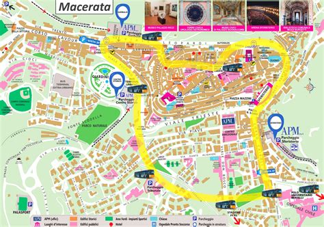 Macerata Tourist Map - Ontheworldmap.com