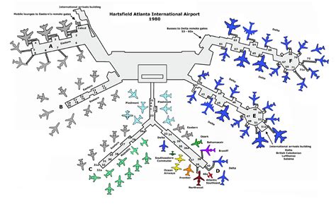 Atlanta Airport Map Terminal S : Pin By Terry Boland On Mother Delta ...