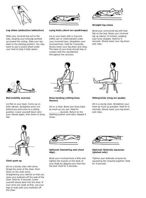 Printable Exercises Before Knee Replacement - Printable Word Searches