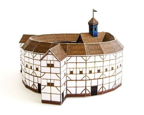 GLOBE THEATRE Architecture Paper Model Kit Shakespeare Globe London ...