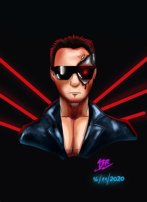 T-800 Terminator fan art : r/drawing